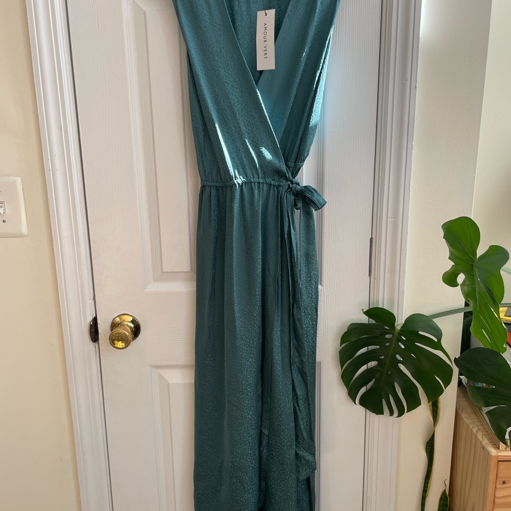 NWT Silk Wrap Dress Amour Vert